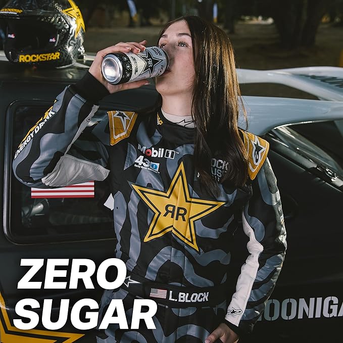 Rockstar Pure Zero Energy Drink, Fruit Punch, 0 Sugar, with Caffeine and Taurine, 16oz Cans (12 Pack) (Packaging May Vary) Visit the Rockstar